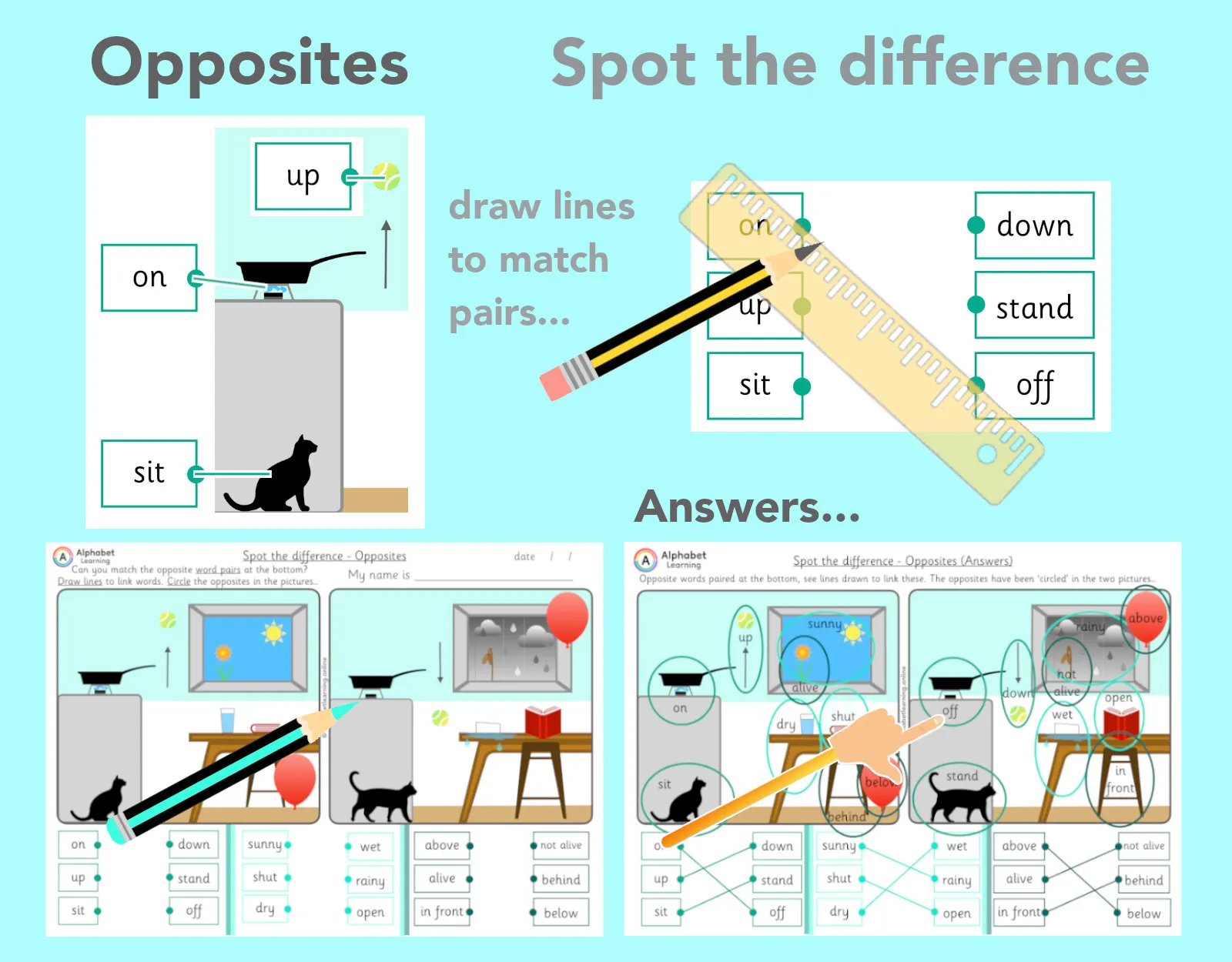 Opposites Spot the difference x9 to find! main preview