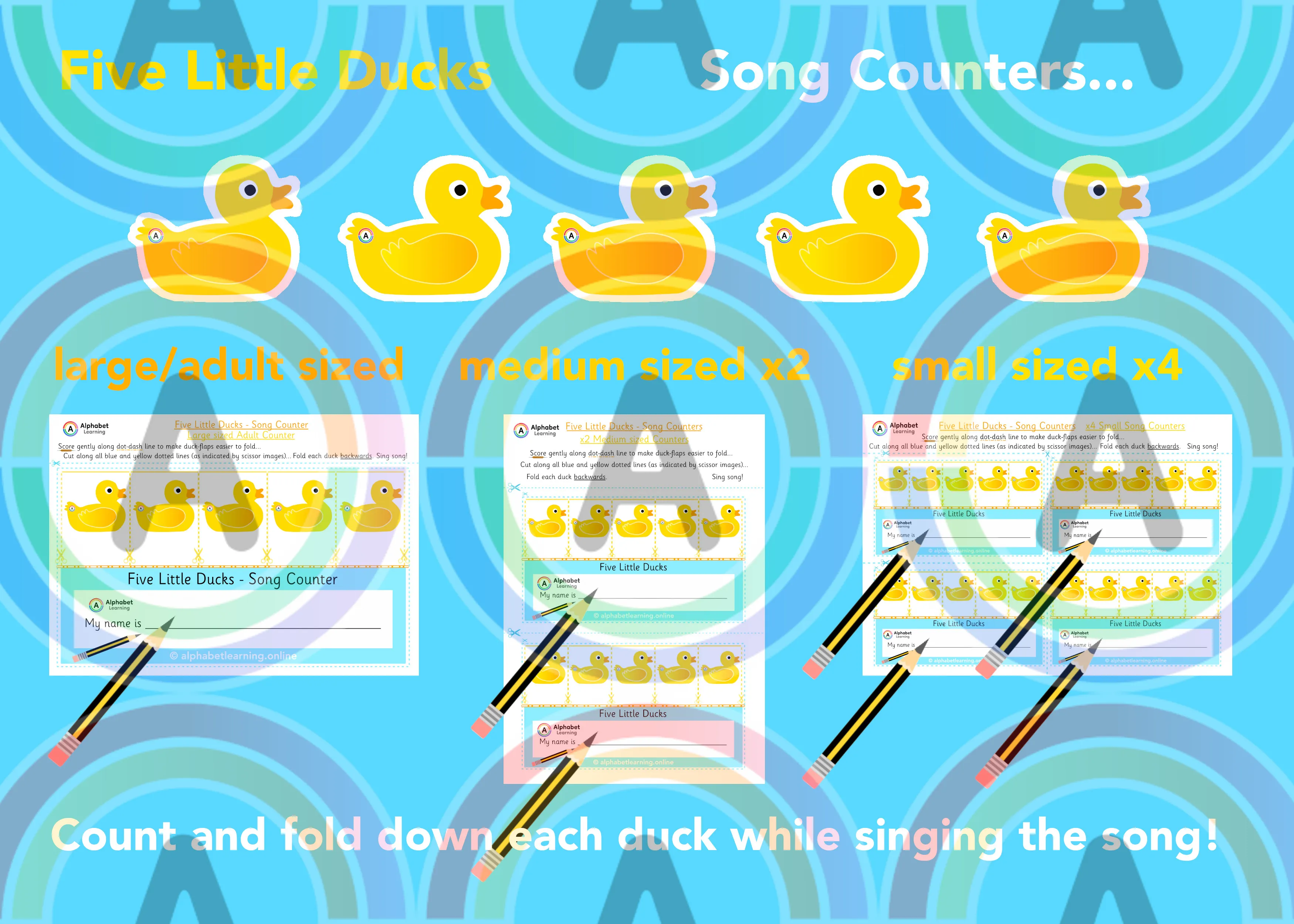 Five Little Ducks - Song Counters (x3 sizes) main preview