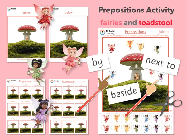 Prepositions Fairies and Toadstool (with Answers)