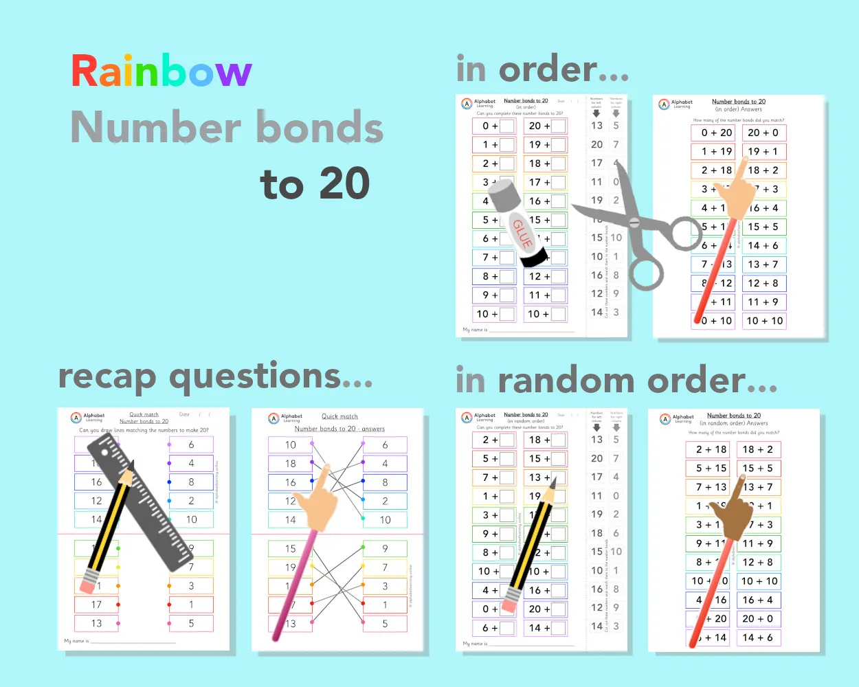 Number bonds to 20 in order/random order main preview