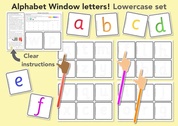 Lowercase Alphabet letters for window display