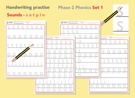 Handwriting Phase 2 Phonics (Sets 1-4) All sounds additional preview 1
