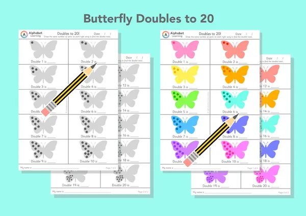 Doubles to 20 Butterflies (in order)