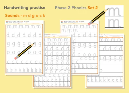 Handwriting Phase 2 Phonics (Sets 1-4) All sounds additional preview 2