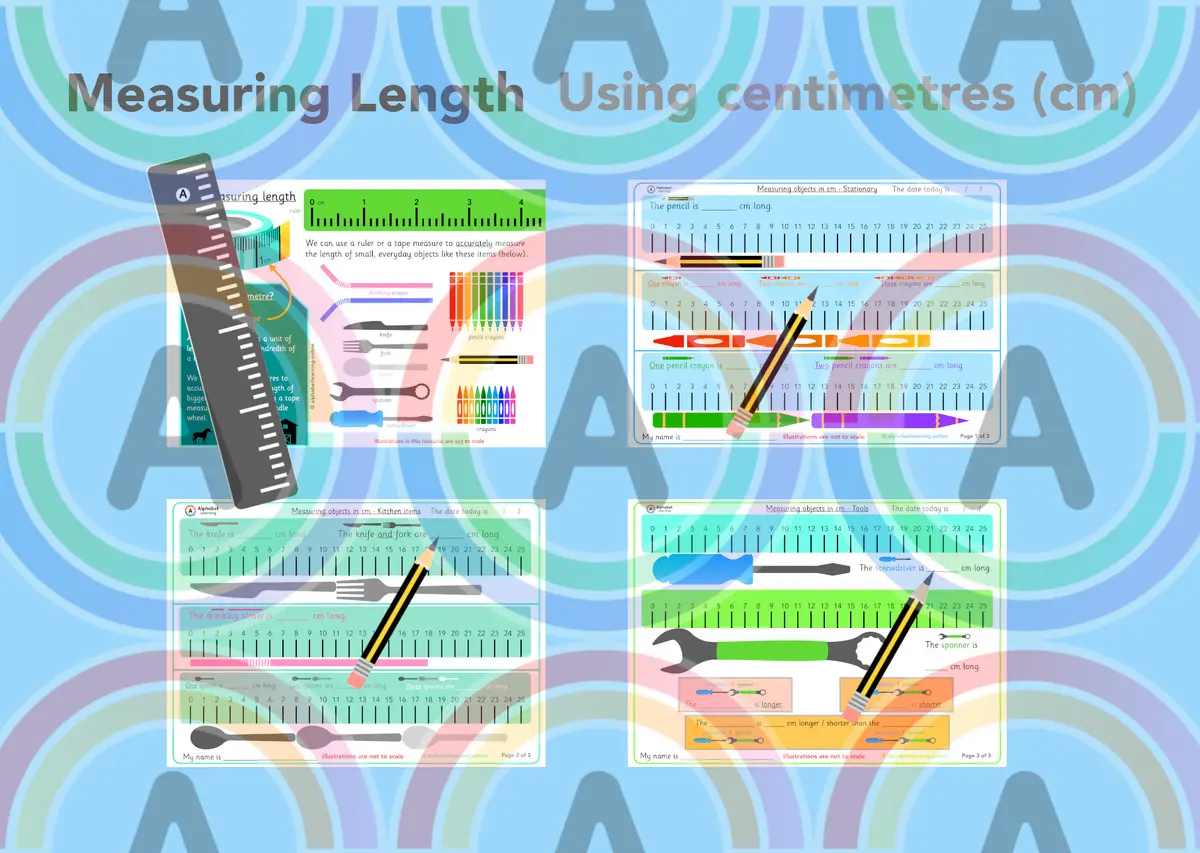 Measuring length using cm (up to 25cm) main preview