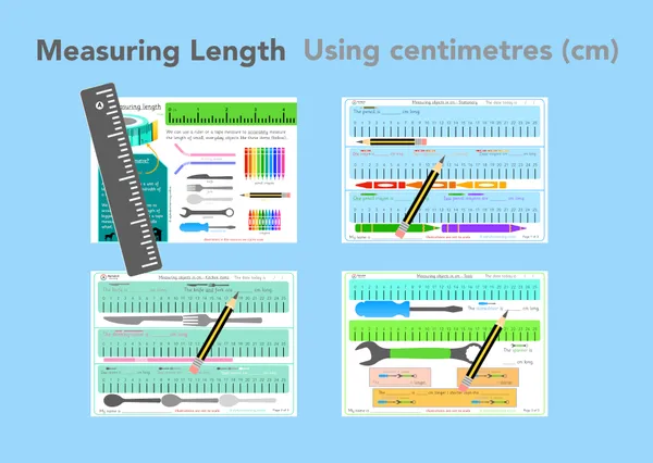 Measuring length using cm (up to 25cm)
