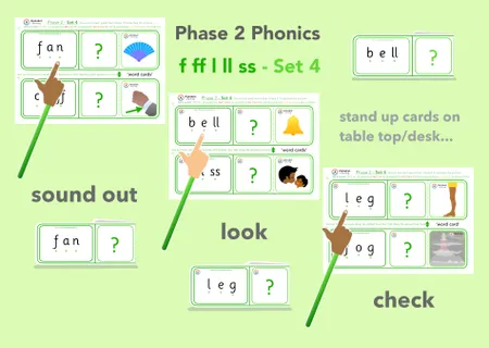 Phase 2 Reading CVC Words (x4 sets) additional preview 4