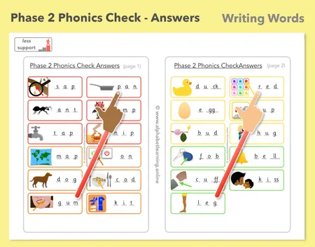 Phase 2 Phonics Check - Writing CVC Words (Differentiated) additional preview 4