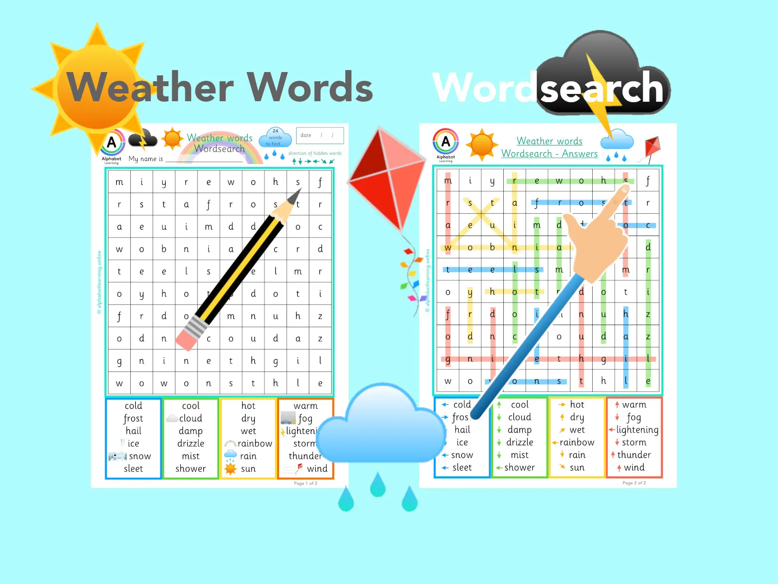 Wordsearch Weather words main preview
