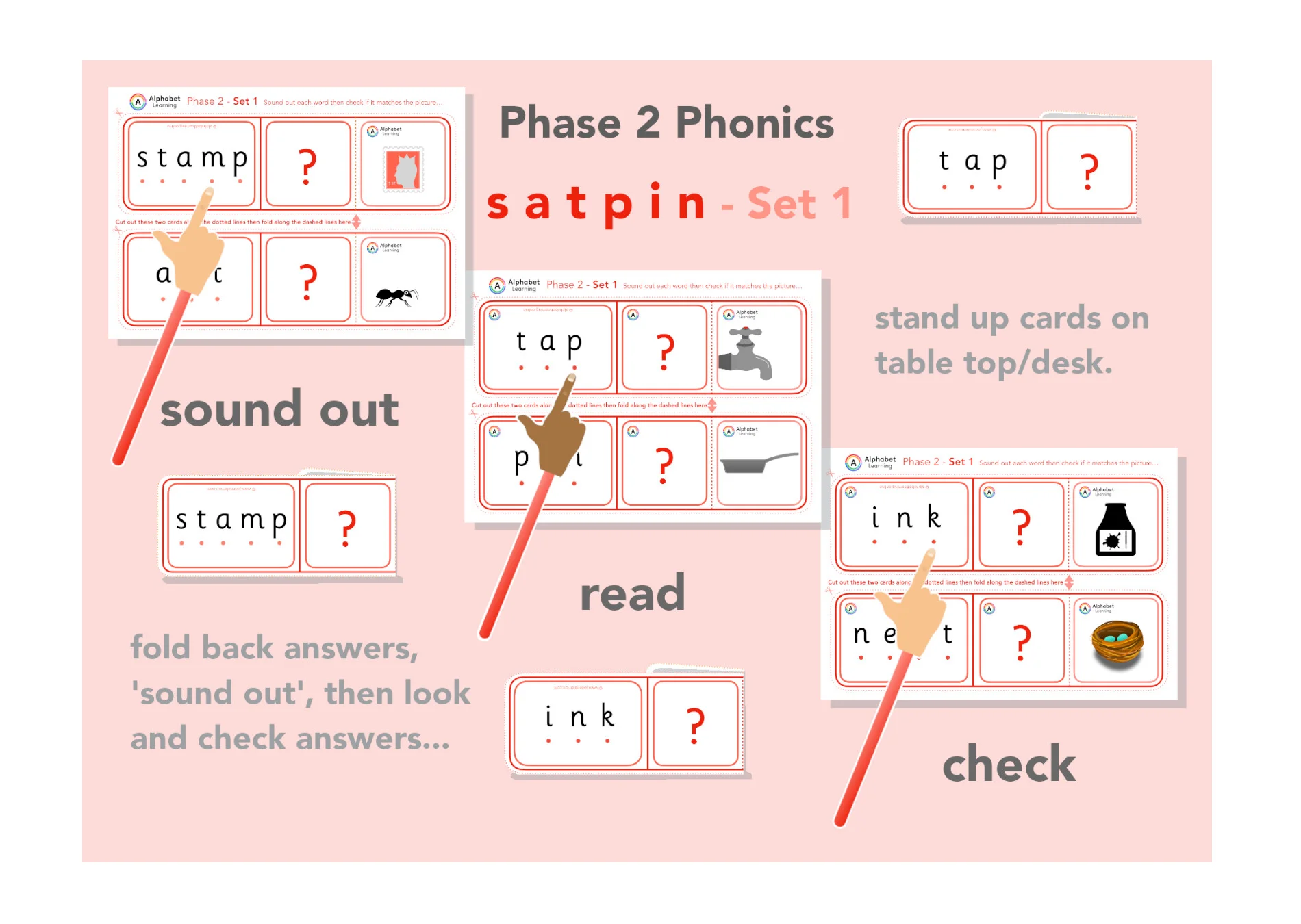Phase 2 Sound out practise Reading words (Red Set)