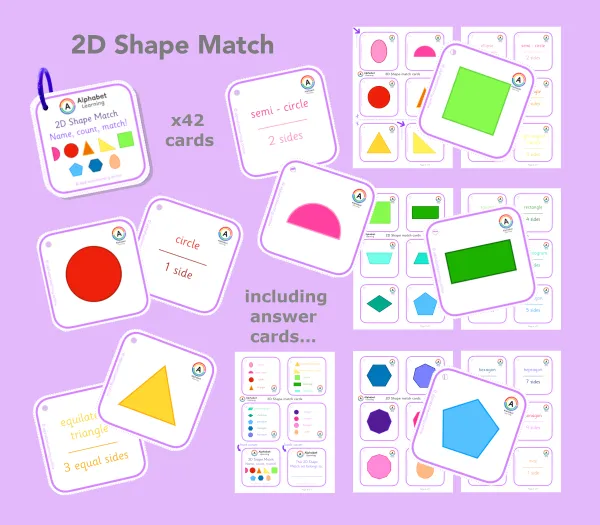 Shapes Sort and Match Set (2D Shapes)