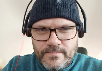 A thing to sell wearing nice glasses