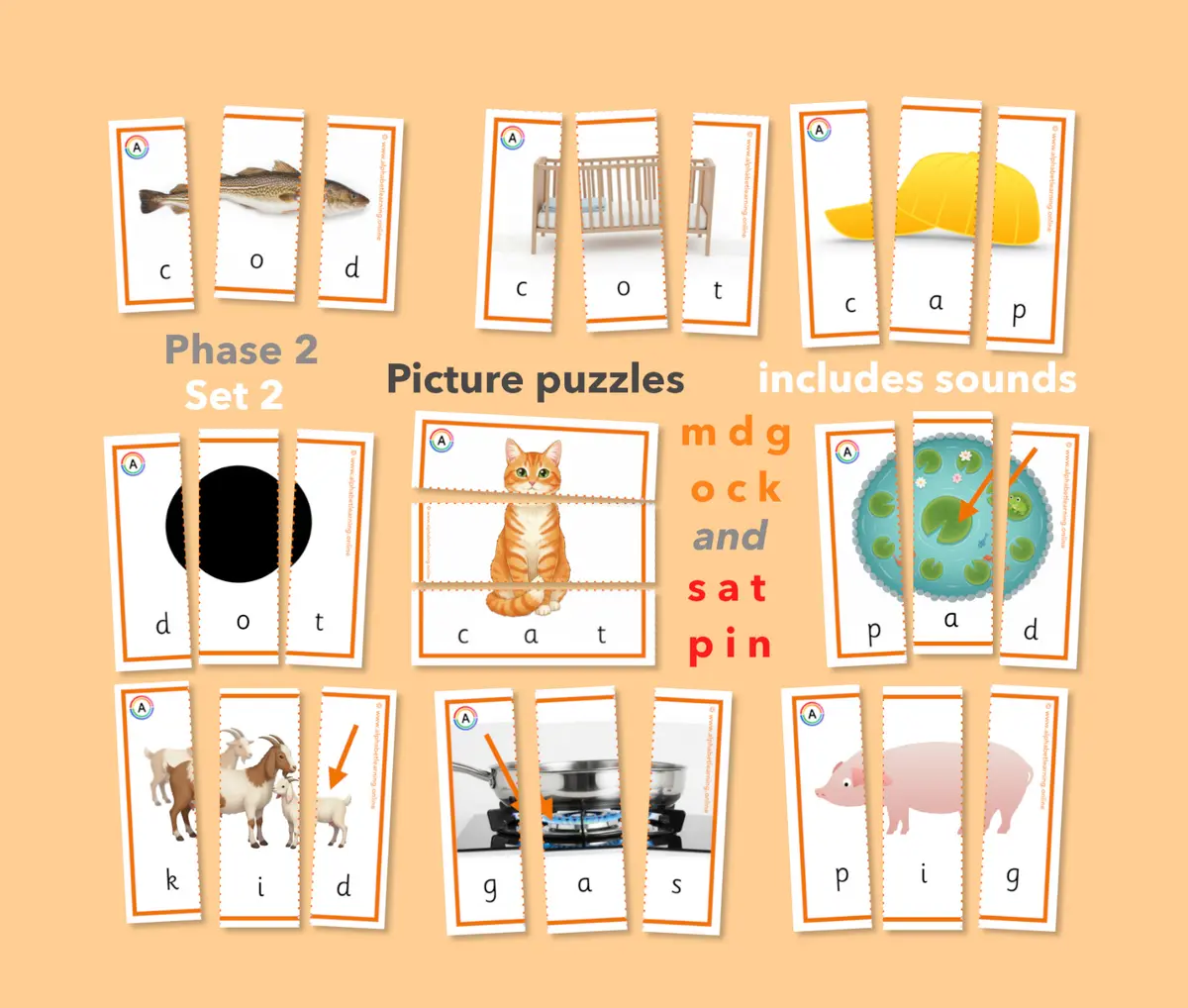 mdgock Phase 2 word/picture puzzles (Set 2 of 4) main preview