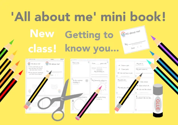 Making 'All about me' mini book - New class!
