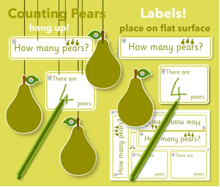 Counting Pears, using one-to-one correspondence additional preview 1