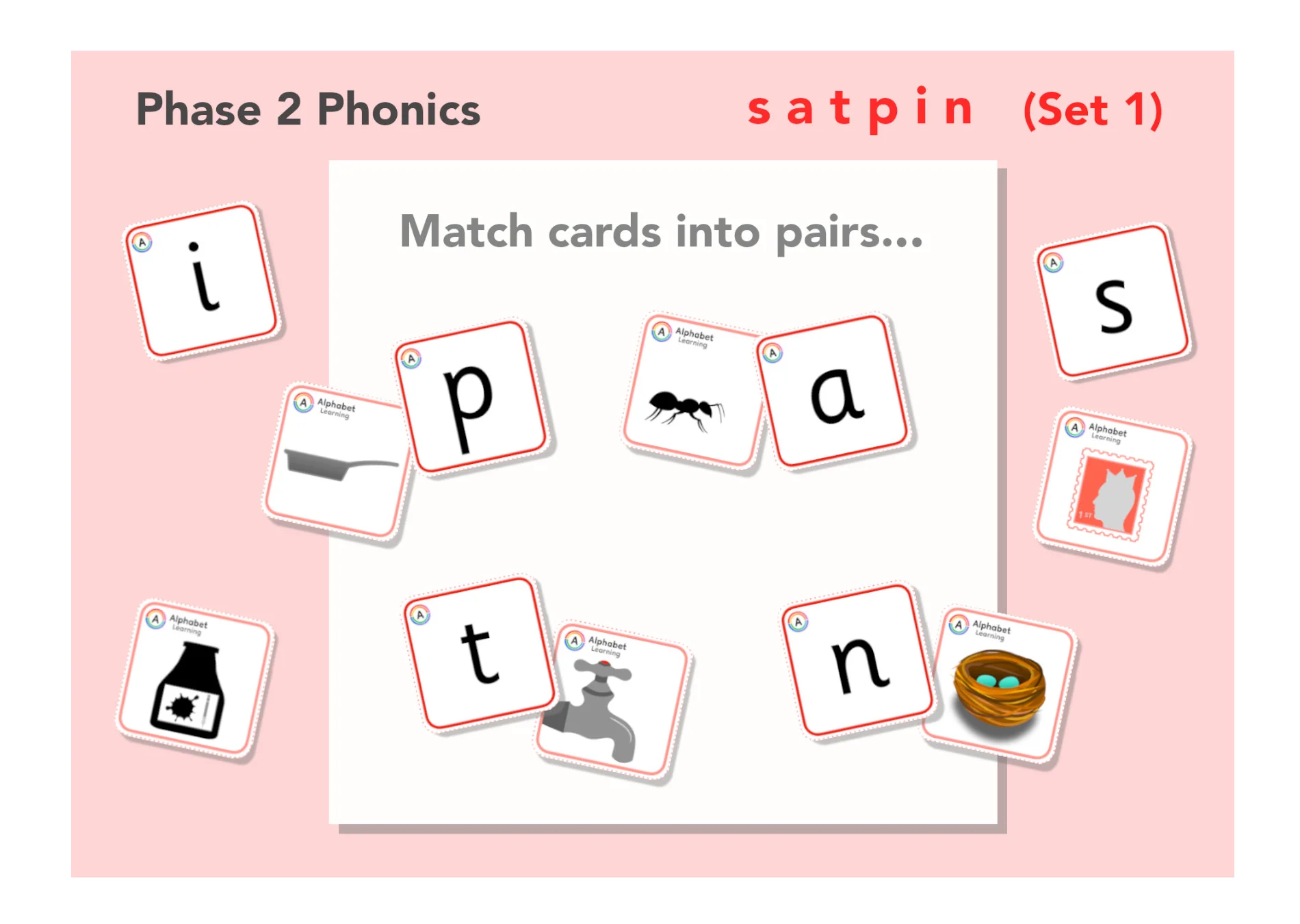 Phase 2 s a t p i n Letter/picture match cards (with answers) Set 1