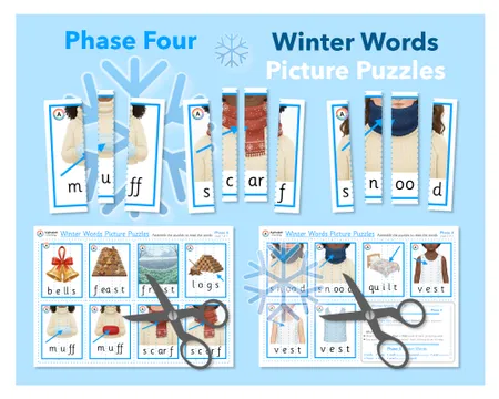 Winter Words Picture Puzzles (Phonics Phases 2 to 5) additional preview 3