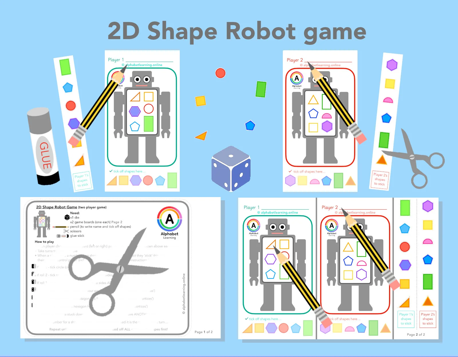 2D Shapes - Robot Game