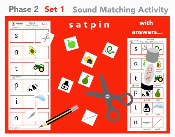 satpin Phase 2 cut, match and stick (Set 1 of 4)