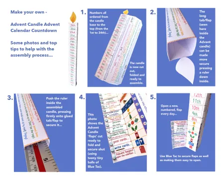 DIY Christmas Countdown Advent Candle Activity Resource additional preview 1