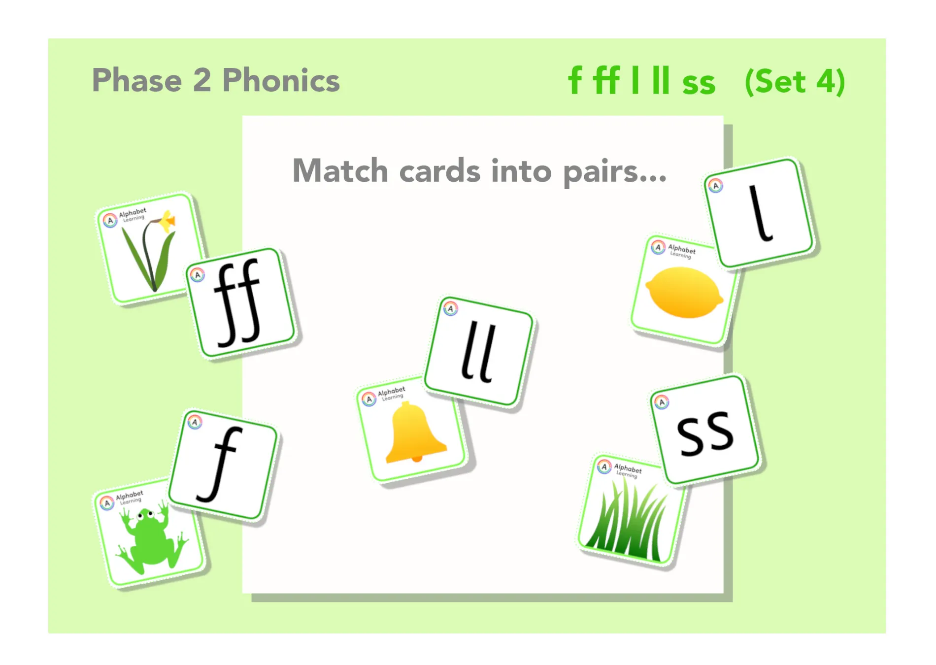 Phase 2 f ff l ll ss Letter/picture match cards (with answers) Set 4 main preview