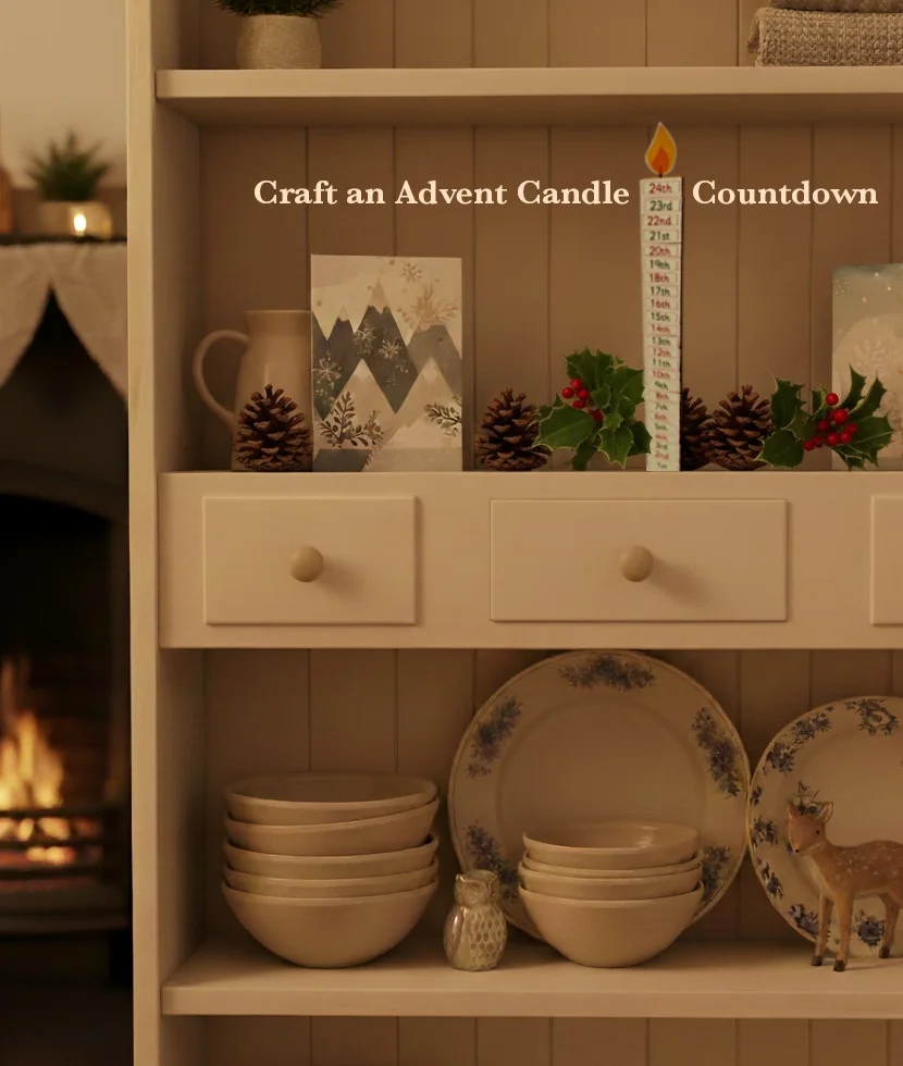 DIY Christmas Countdown Advent Candle Activity Resource
