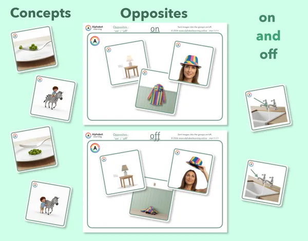 Exploring concepts Opposites On and Off