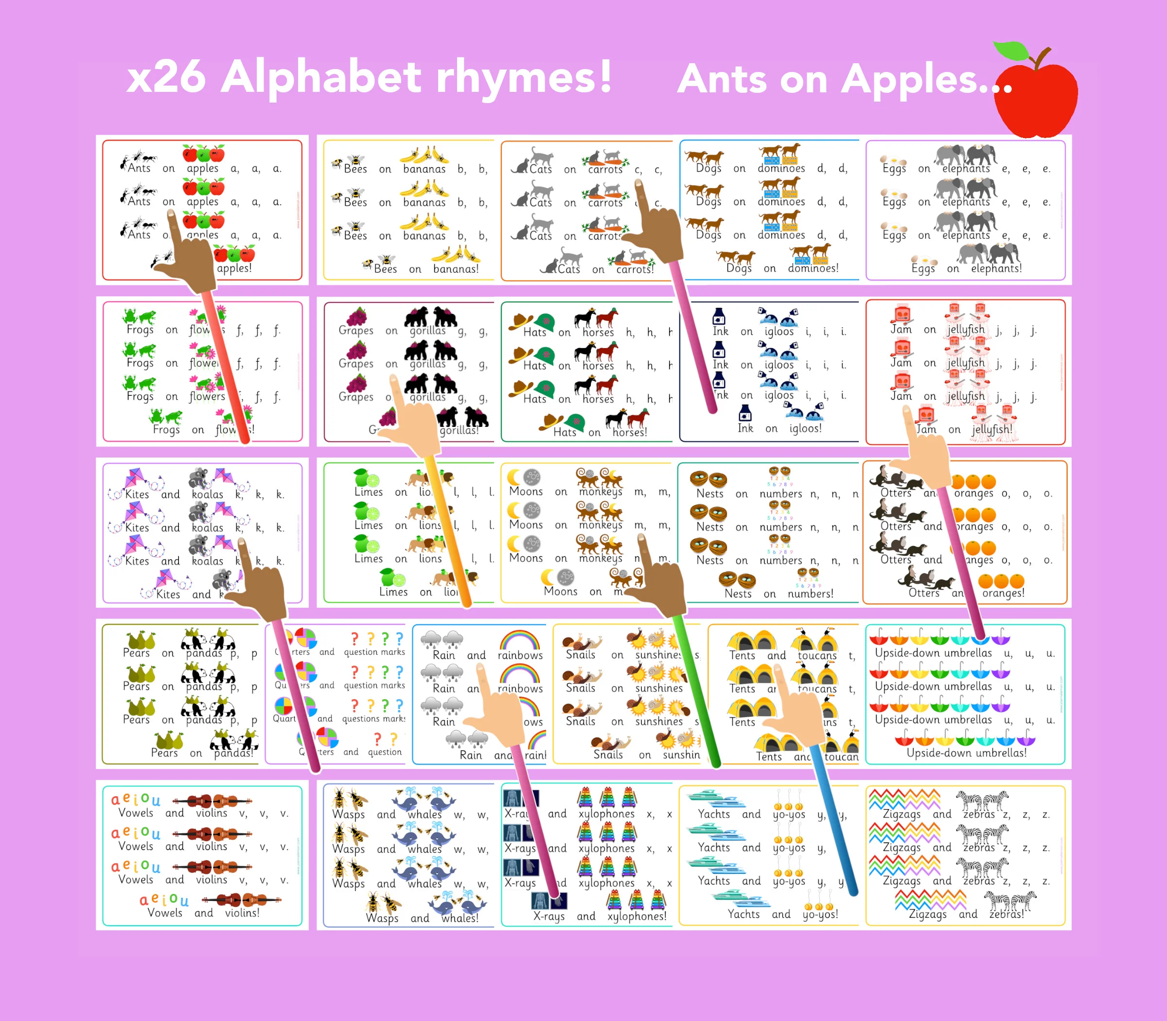 Alphabet Reading Rhymes (Set of x26)