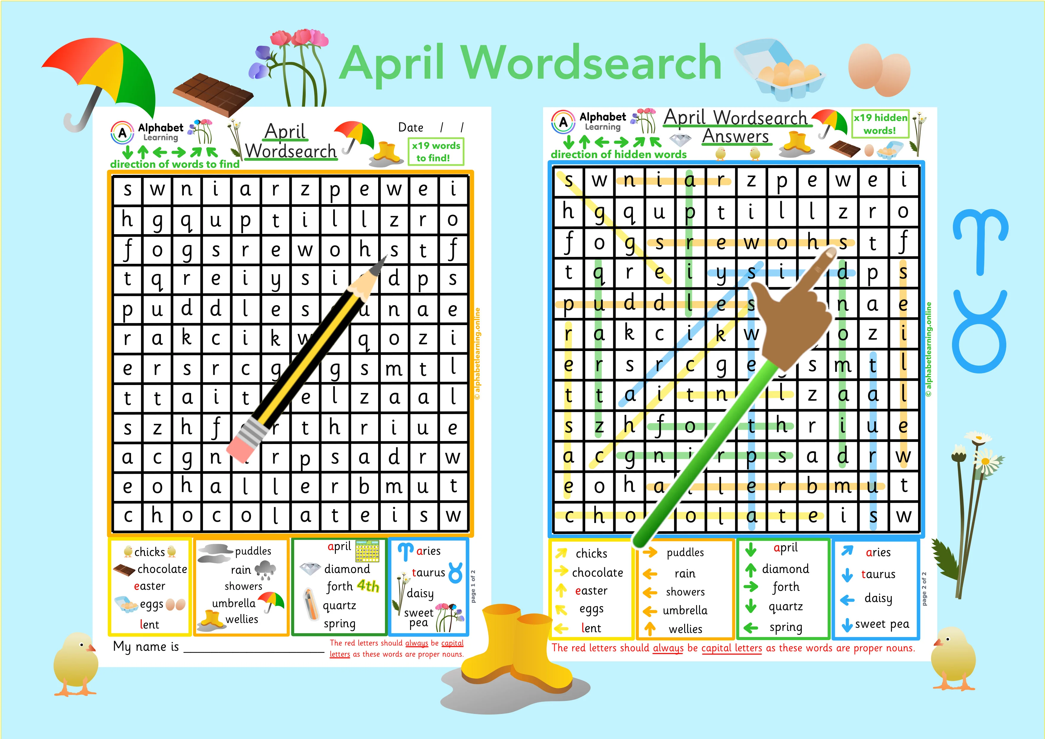 Wordsearch - April