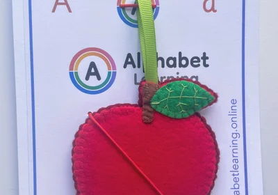 A is for... Apple Decoration or Keyring - Red Apples