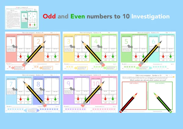 Odd Even number investigation (to 10)