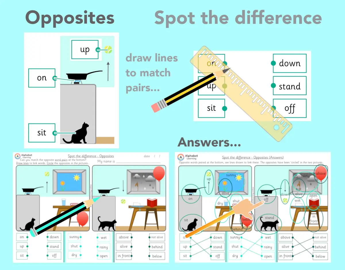 Opposites Spot the difference x9 to find! main preview