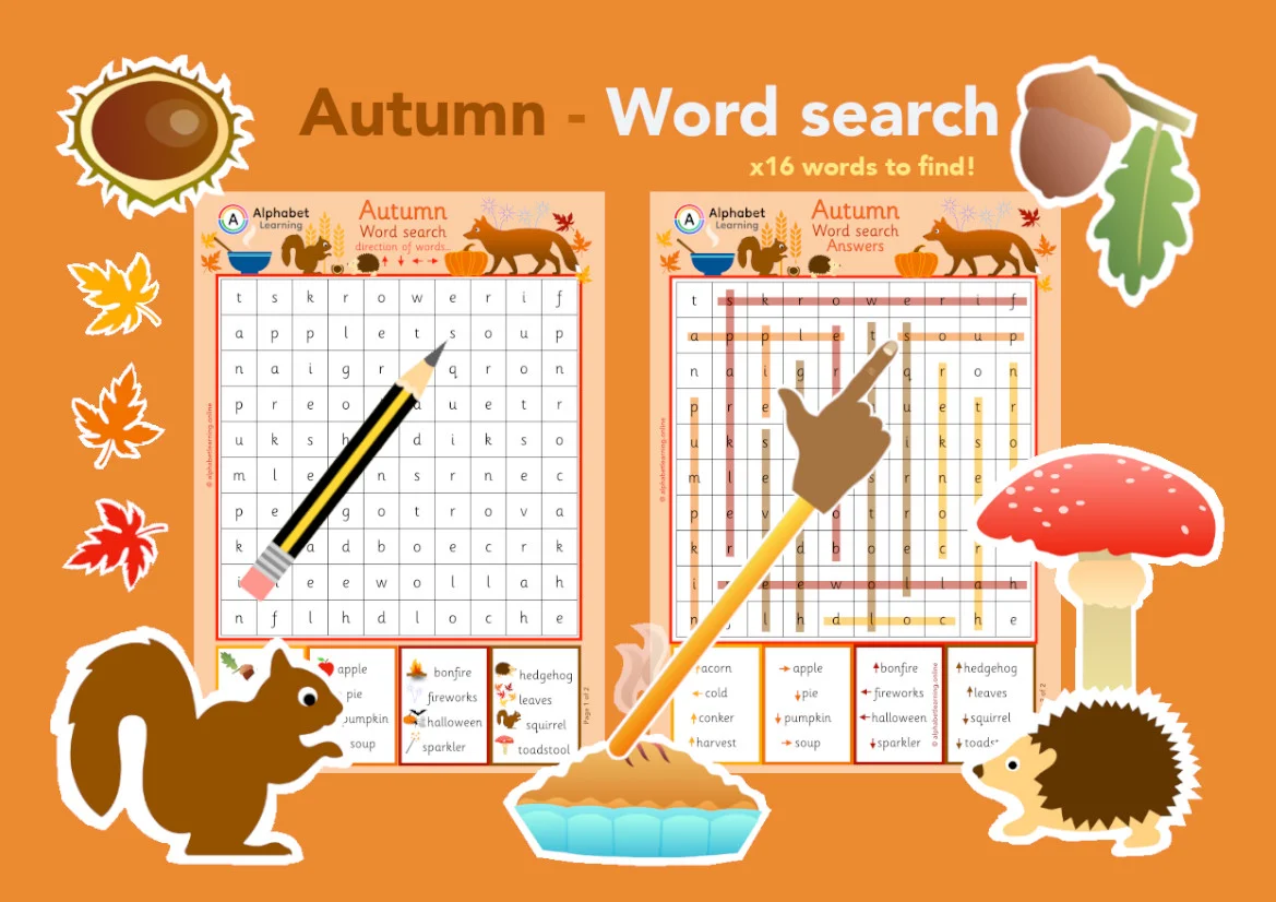 Wordsearch - Autumn words