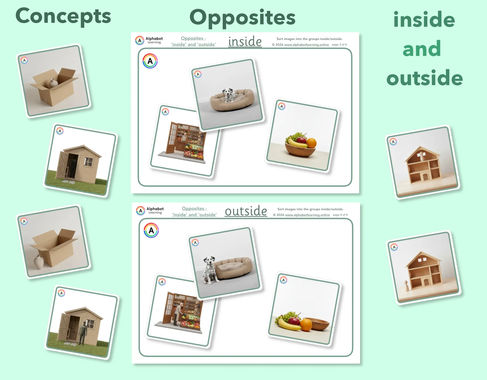 Exploring concepts Opposites Inside and Outside