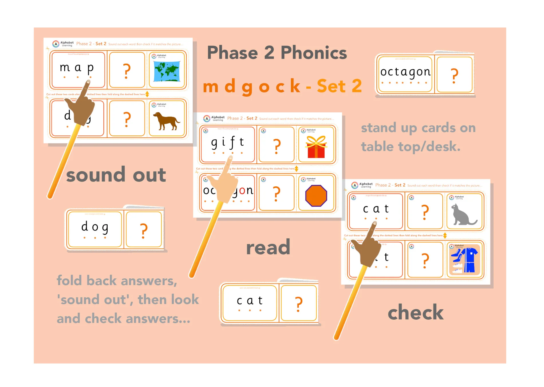 Phase 2 Sound out practise Reading words (Orange Set)