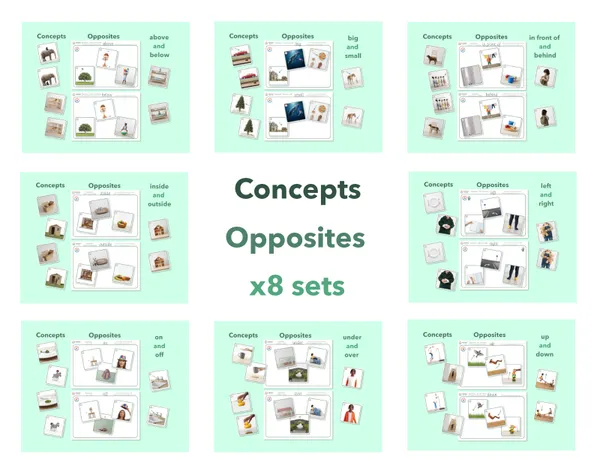 Exploring concepts Opposites (x8 Sets)