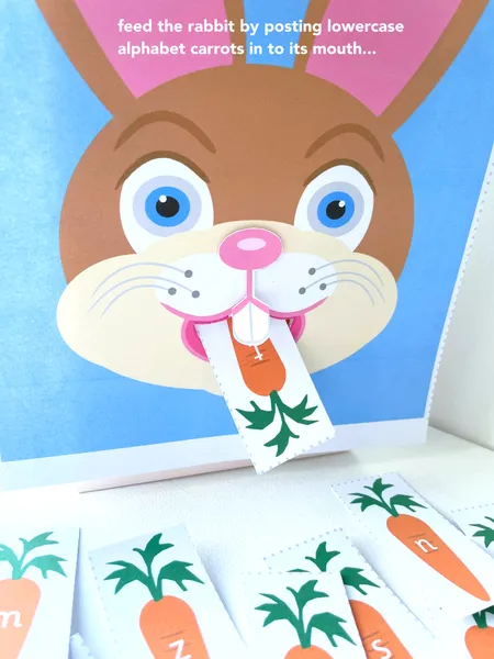 Alphabet matching lower/uppercase letters - Feed rabbit carrots additional preview 1