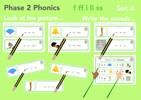Phase 2 Writing CVC words (x4 sets) additional preview 4