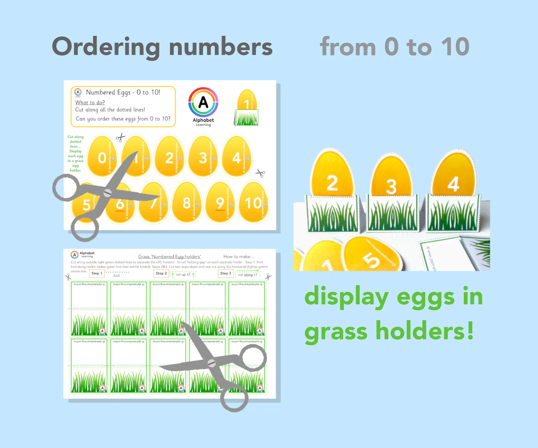 Ordering numbers 0 to 10 - Eggs!