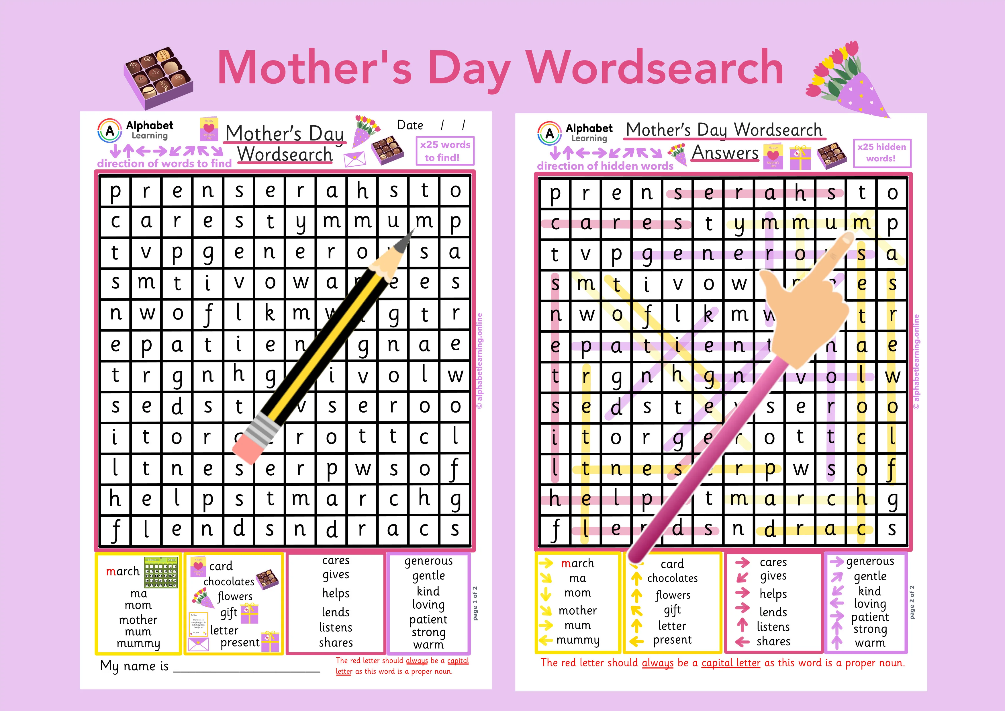 Wordsearch - Mother’s Day