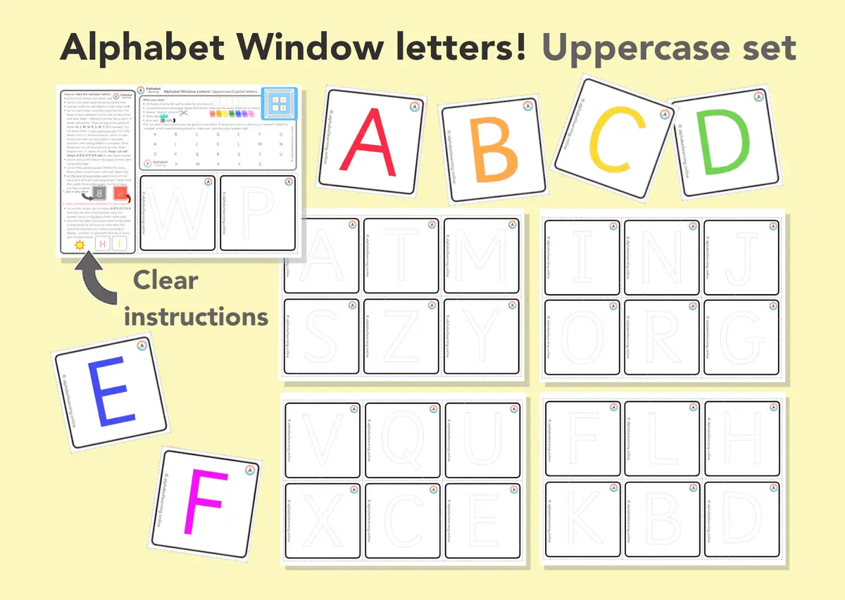 Uppercase Alphabet letters for window display main preview