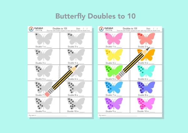 Doubles to 10 Butterflies (in order)