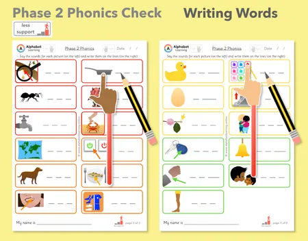 Phase 2 Phonics Check - Writing CVC Words (Differentiated) additional preview 3