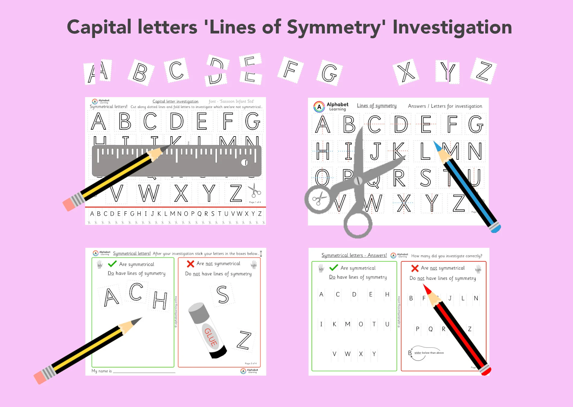 Lines of Symmetry Capital Letters Investigation
