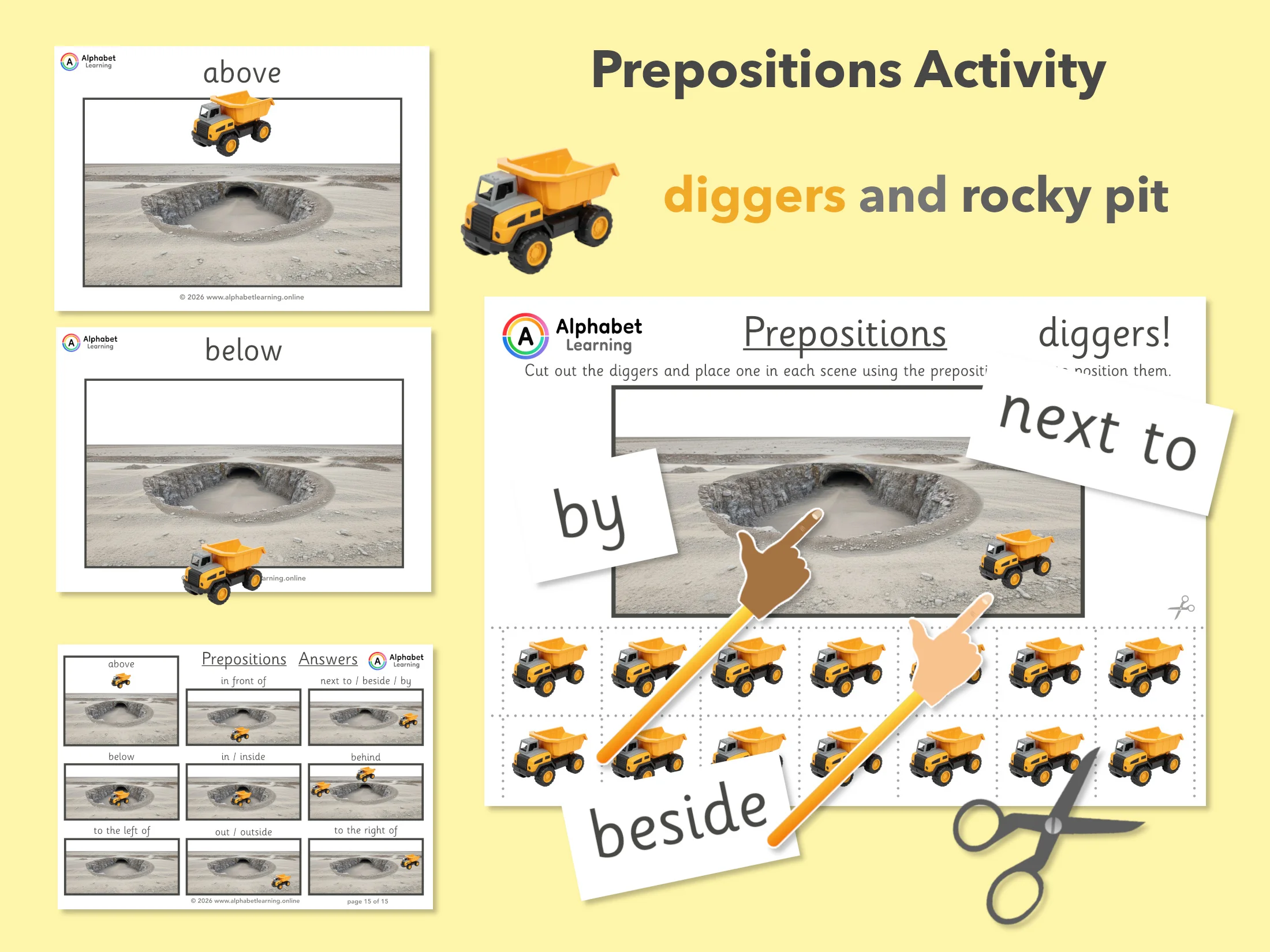 Prepositions Diggers (with Answers)