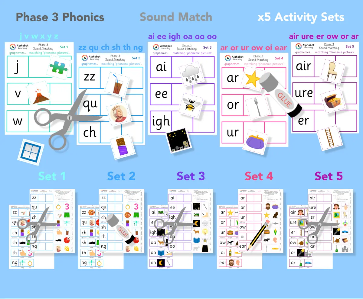 Phase 3 cut, match and stick (Sets 1-5) main preview
