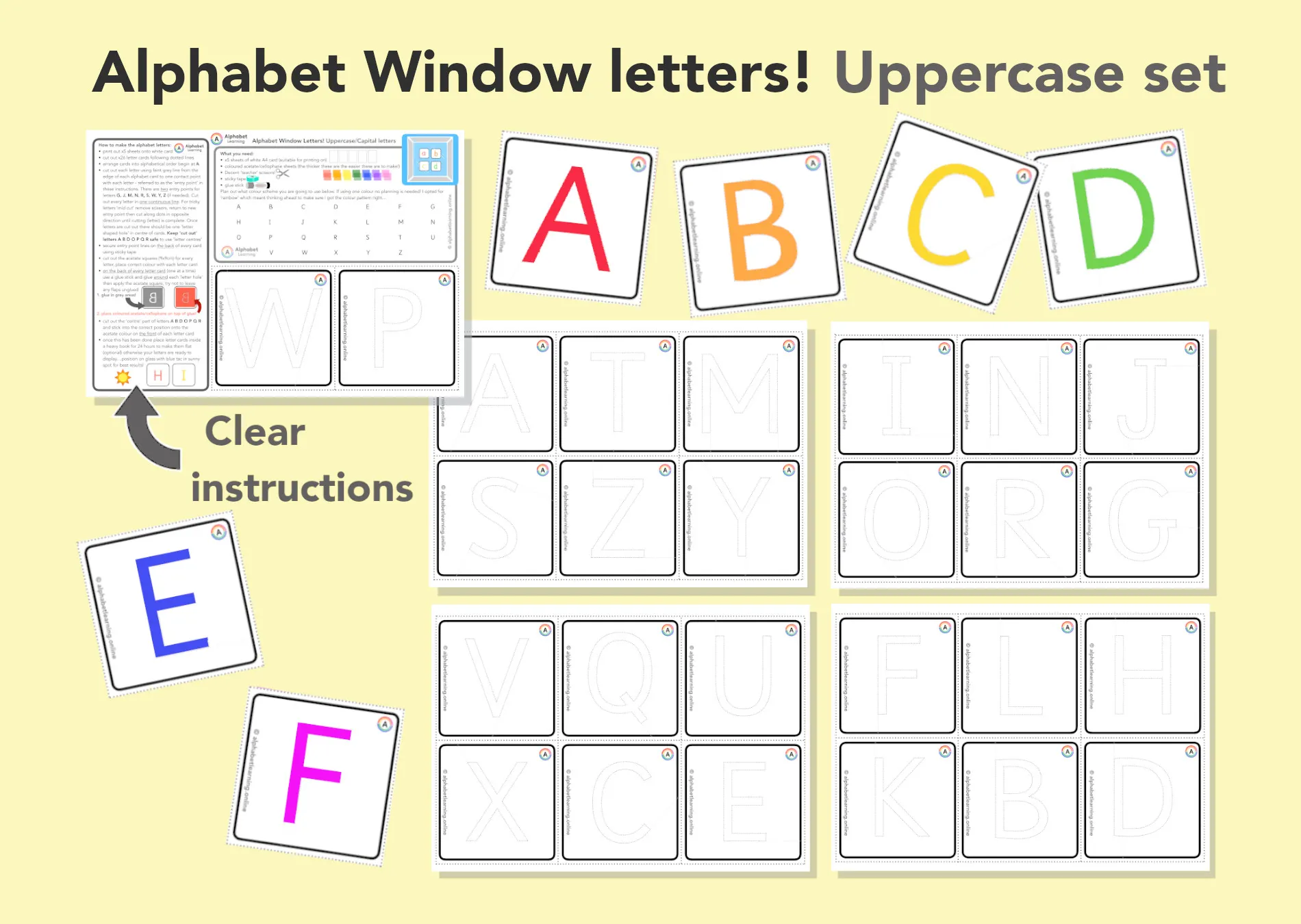 Uppercase Alphabet letters for window display main preview