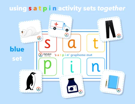 Satpin Phonics Resource: Initial Letter N Jars, Matching Cards, and Grapheme Mats for EYFS and KS1 additional preview 1