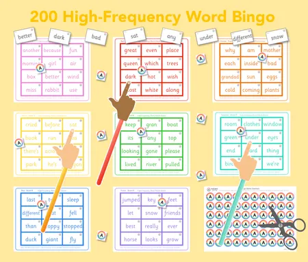 High Frequency Word Matching Activity set (Next 200 High Frequency Words) additional preview 2