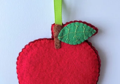 A is for... Apple Decoration or Keyring - Red Apples